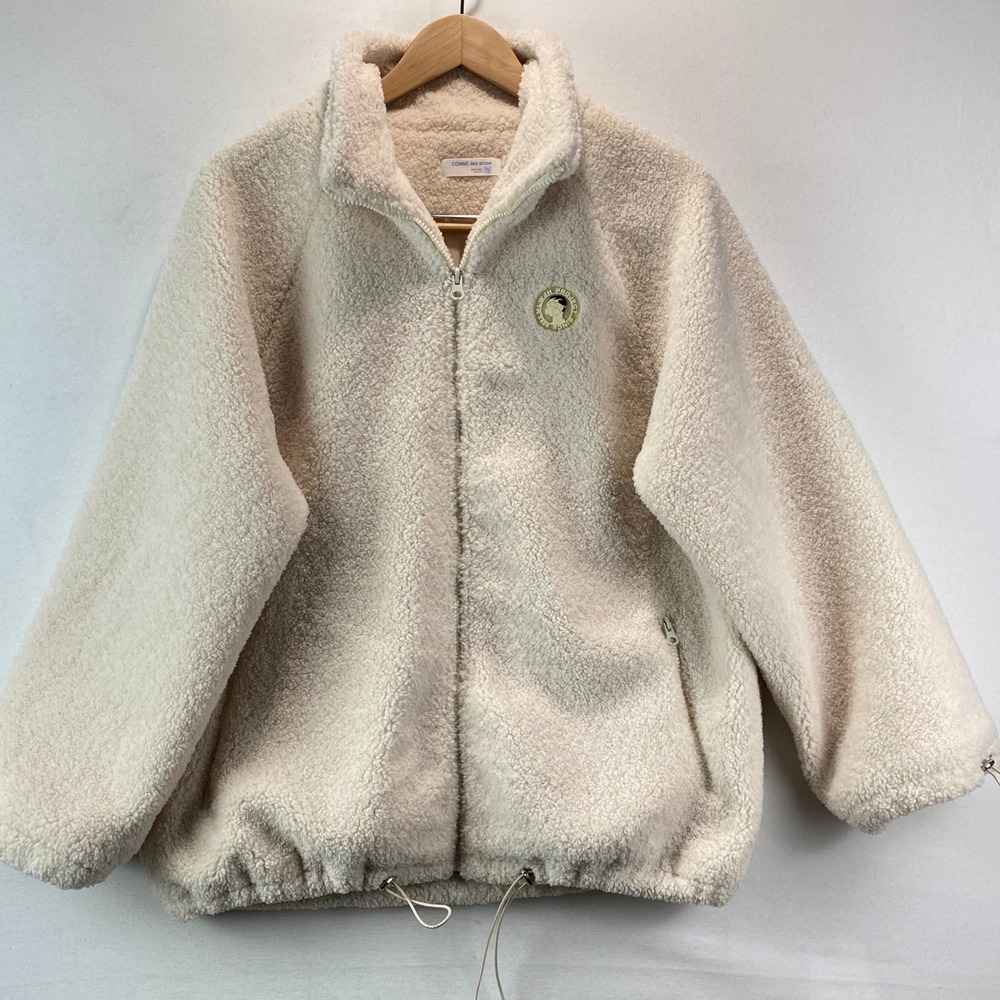 Opensooda Comme des Sooda Sherpa Fleece Jacket Mens S Cream MLWJH Project Zip Up
